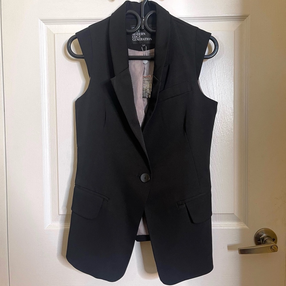 Tailored Women's Black Vest